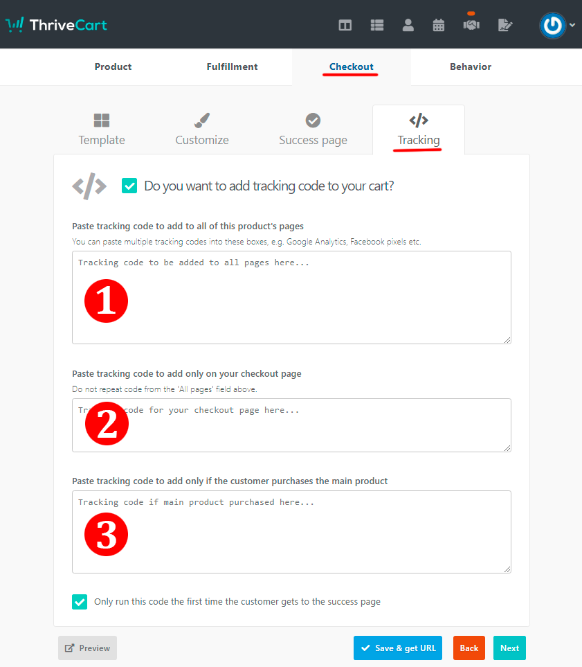 Thrivecart configuration